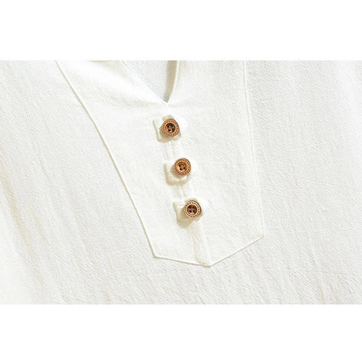 Buddha Stones, 2 sztuki, koszulka z krótkim rękawem, ściągacz, krótkie spodnie z kieszeniami, męski zestaw bawełniano-lnianych ubrań do medytacji - image 6