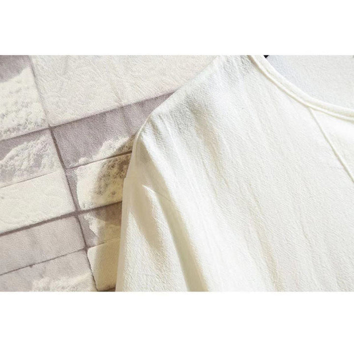 Buddha Stones, 2 sztuki, koszulka z krótkim rękawem, ściągacz, krótkie spodnie z kieszeniami, męski zestaw bawełniano-lnianych ubrań do medytacji - image 5