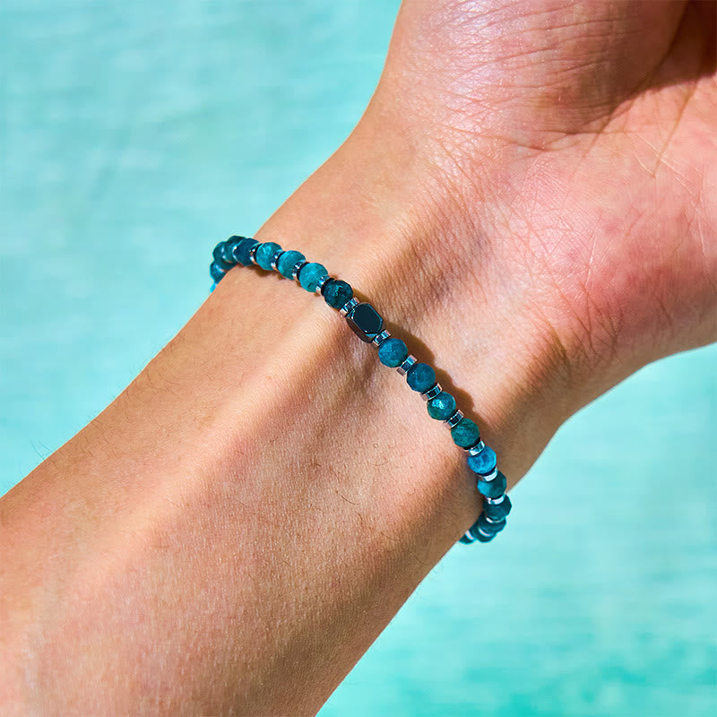 Bransoletka komunikacyjna z Buddha Stones i hematytem