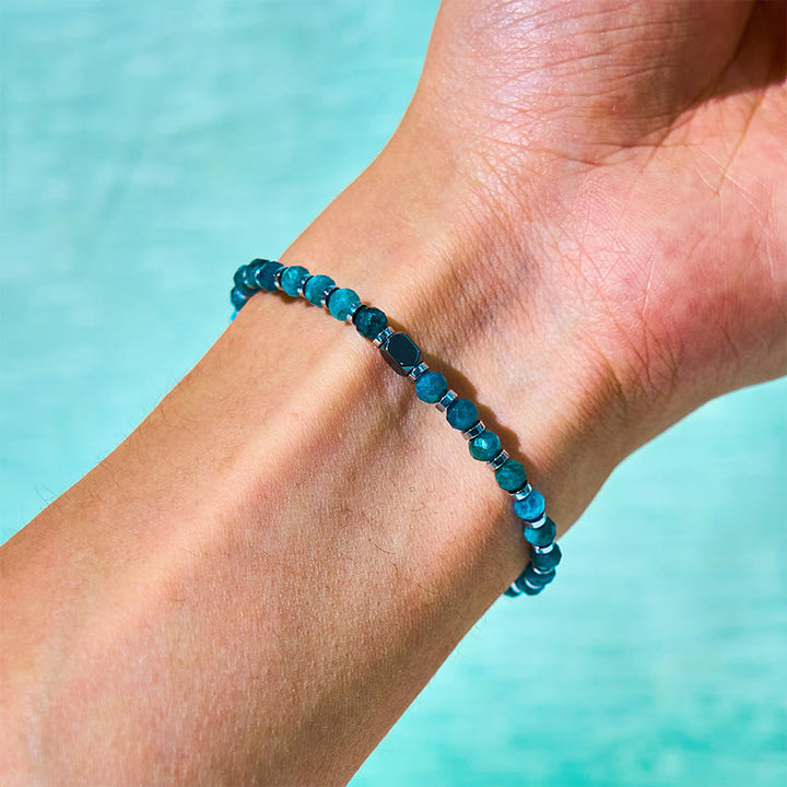 Bransoletka komunikacyjna z Buddha Stones i hematytem