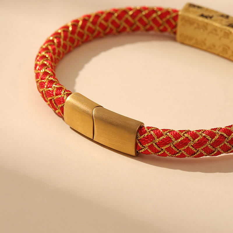 Buddha Stones Tybetańskie Om Mani Padme Hum Różne Kolory Lina Złota Nić Diament Węzeł Szczęścia Bransoletka Klamra