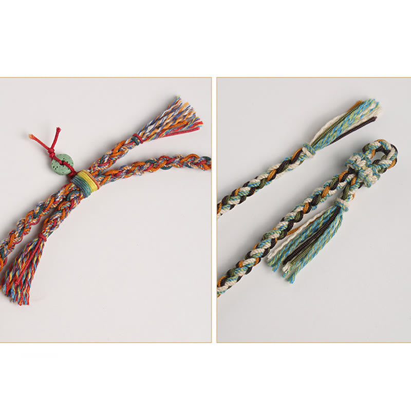 Buddha Stones Festiwal Smoczych Łodzi Kolorowa Lina Skała Lawowa Fu Charakter Ryżowe Pierożki Szczęście Pleciona Bransoletka