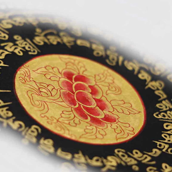 Buddha Stones Tybetańskie Thangka Malowanie Om Mani Padme Hum Pismo Ręcznie Robione Dekoracje (Losowy Styl)