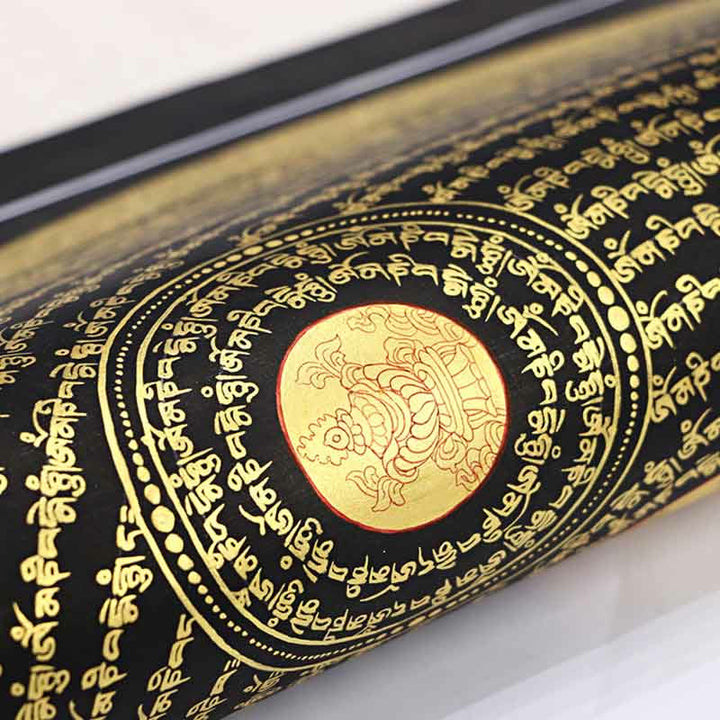 Buddha Stones Tybetańskie Thangka Malowanie Om Mani Padme Hum Pismo Ręcznie Robione Dekoracje (Losowy Styl)