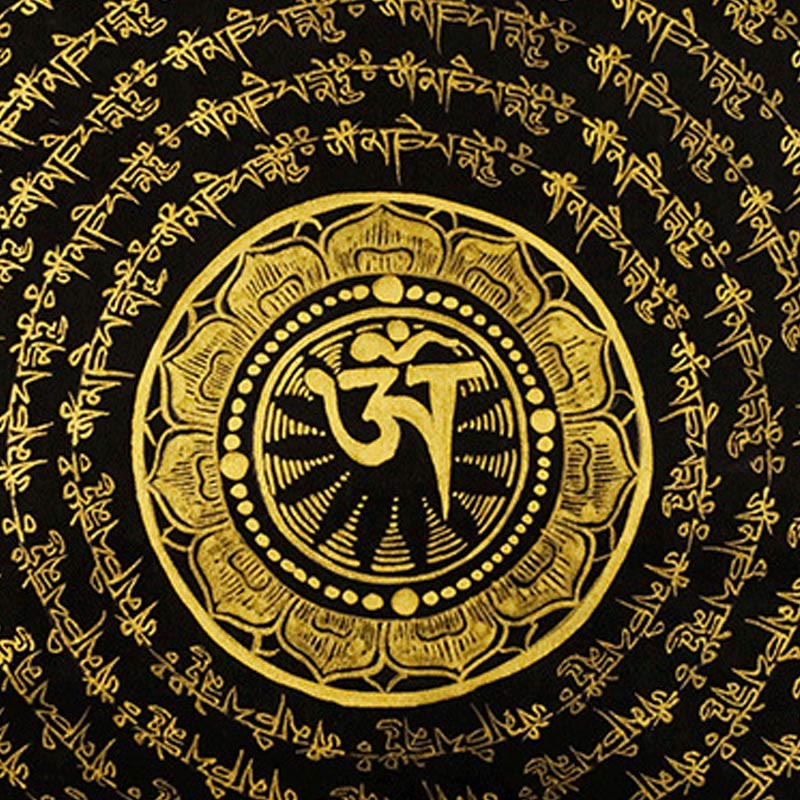 Buddha Stones Tybetańskie Malowanie Thangka Om Mani Padme Hum Smok Feniks Pismo Ręcznie Robiona Dekoracja (Losowy Styl)