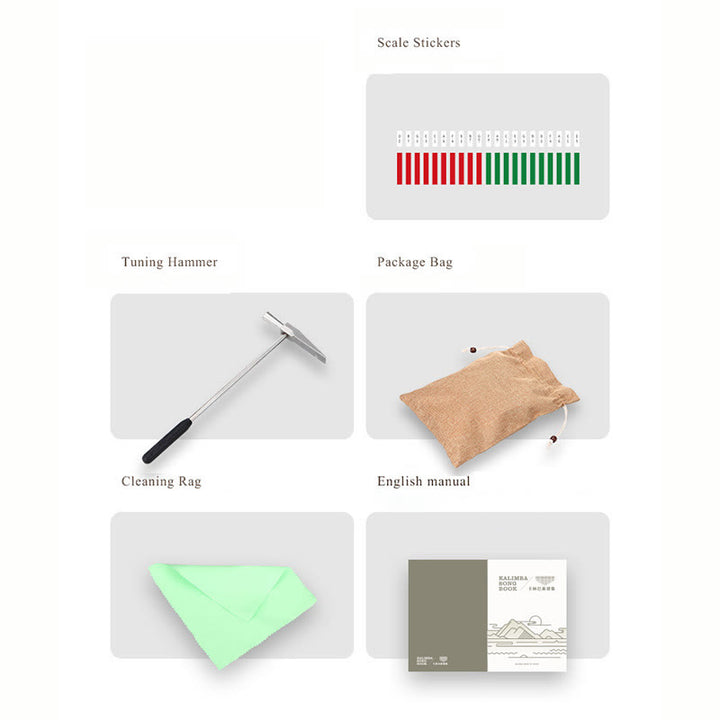 Kamienne Buddha Stones Kalimba 21 klawiszy Pianino kciukowe Peltogyne Drewniane przenośne pianino palcowe