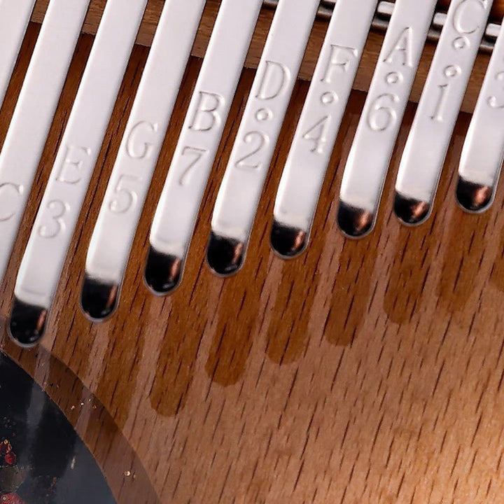 Buddha Stones Kalimba 17/21 Klawiszy Fortepian Kciuk Drewno Bukowe Planeta Wszechświat Przenośny Fortepian Palcowy