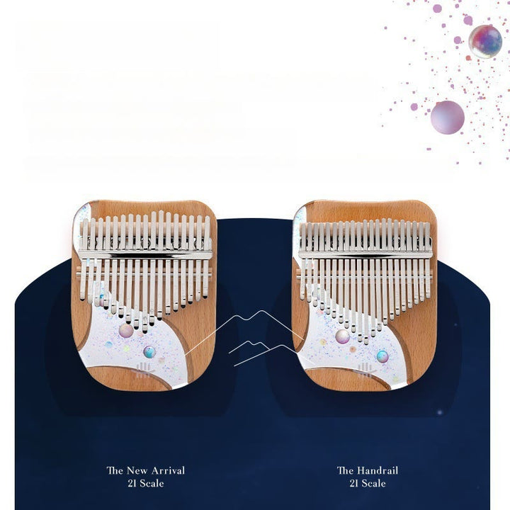 Buddha Stones Kalimba 17/21 Klawiszy Fortepian Kciuk Drewno Bukowe Planeta Wszechświat Przenośny Fortepian Palcowy