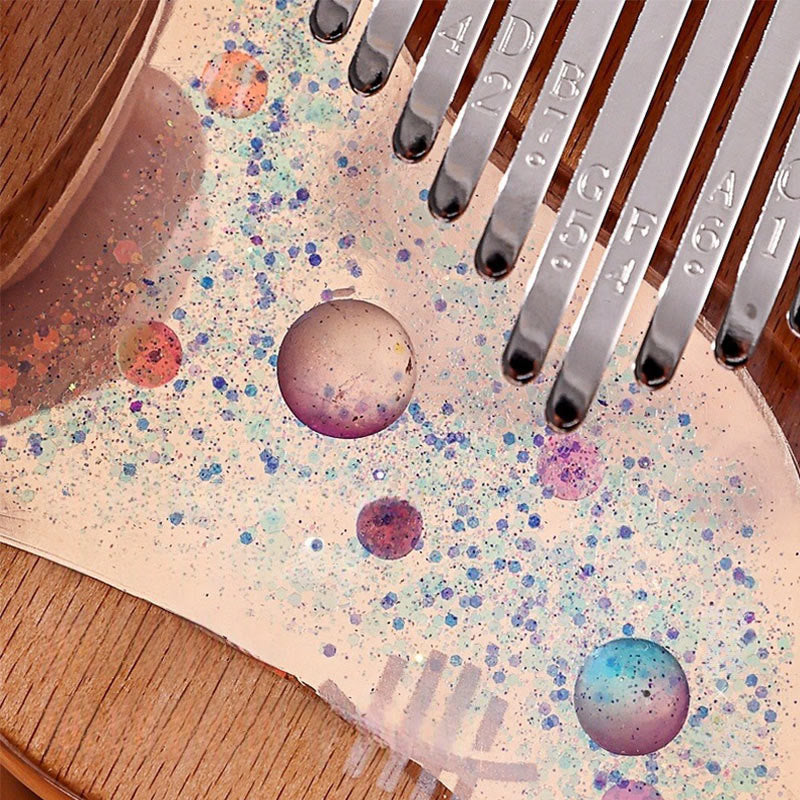 Buddha Stones Kalimba 17/21 Klawiszy Fortepian Kciuk Drewno Bukowe Planeta Wszechświat Przenośny Fortepian Palcowy