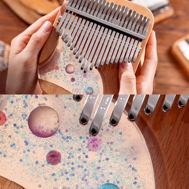 Buddha Stones Kalimba 17/21 Klawiszy Fortepian Kciuk Drewno Bukowe Planeta Wszechświat Przenośny Fortepian Palcowy