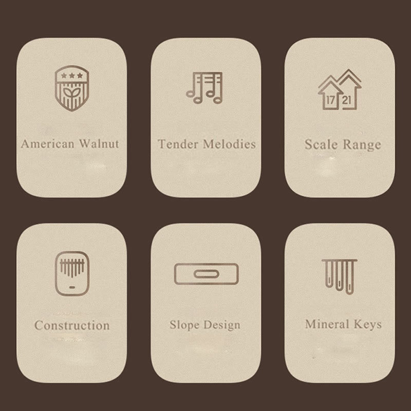 Buddha Stones 21 Klawiszy Kalimba Pianino Kciukowe Orzech Przenośne Pianino Palcowe