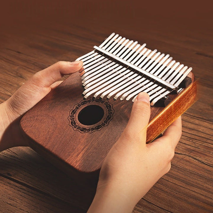 Buddha Stones 21 klawiszy Kalimba Thumb Piano żółte drewno sandałowe przenośne pianino na palce