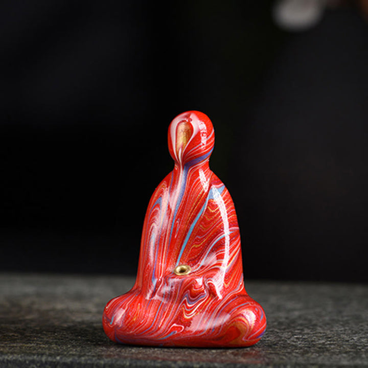 Buddha Stones Miniaturowy Bezpostaciowy Budda Drewno Hebanowe Lakier Rzemiosło Pokój Kadzidełko Dekoracja