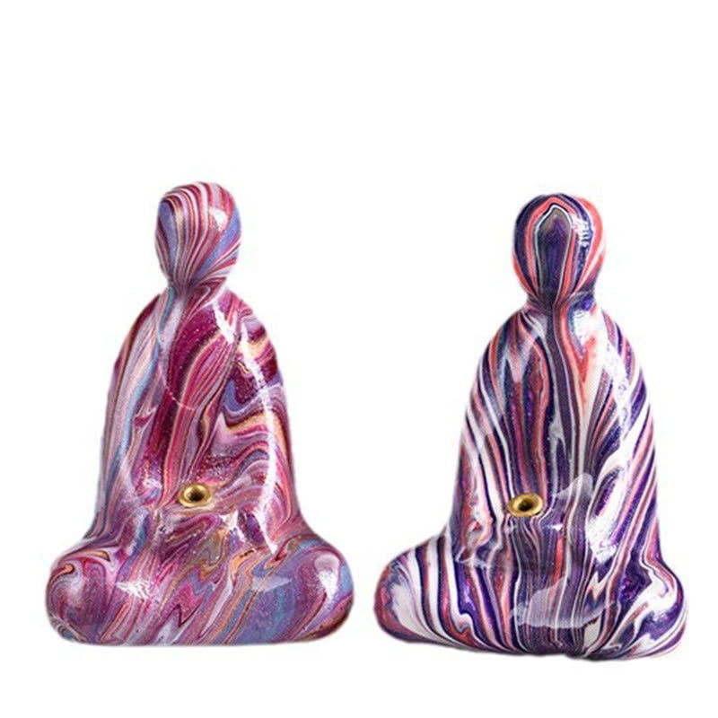 Buddha Stones Miniaturowy Bezpostaciowy Budda Drewno Hebanowe Lakier Rzemiosło Pokój Kadzidełko Dekoracja