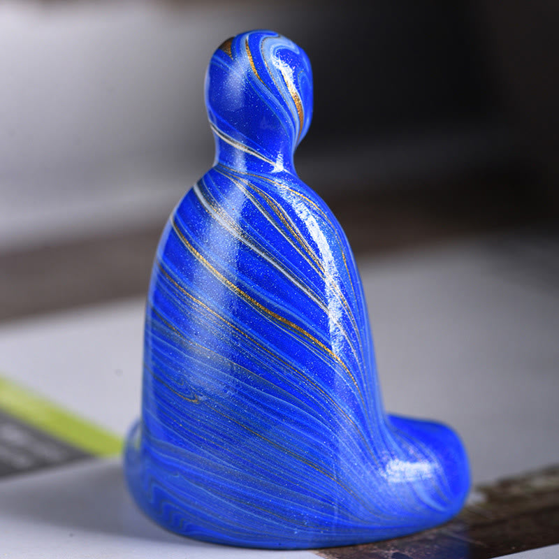 Buddha Stones Miniaturowy Bezpostaciowy Budda Drewno Hebanowe Lakier Rzemiosło Pokój Kadzidełko Dekoracja