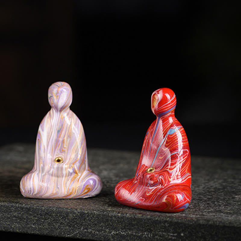 Buddha Stones Miniaturowy Bezpostaciowy Budda Drewno Hebanowe Lakier Rzemiosło Pokój Kadzidełko Dekoracja