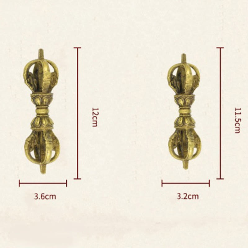 Buddha Stones ręcznie wykonane z Nepalu Pięć zębów Vajra Dorje Miedziana metalowa dekoracja