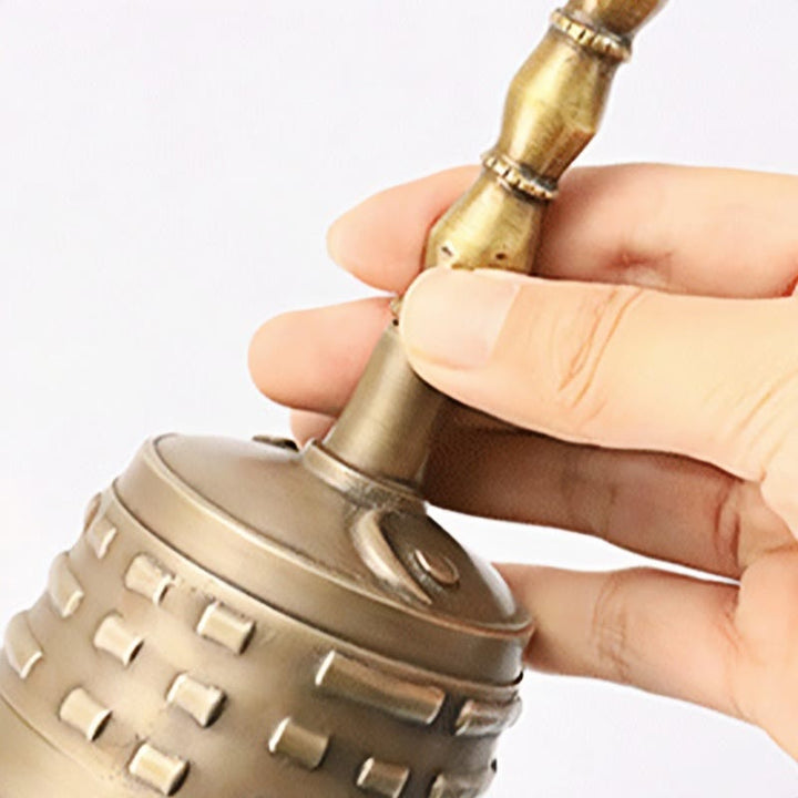 Buddha Stones Ręcznie robione Tybetańskie Medytacje Dzwonek Wadżra Dorje Tykwa Yin Yang Miedź Oświecenie Dekoracja