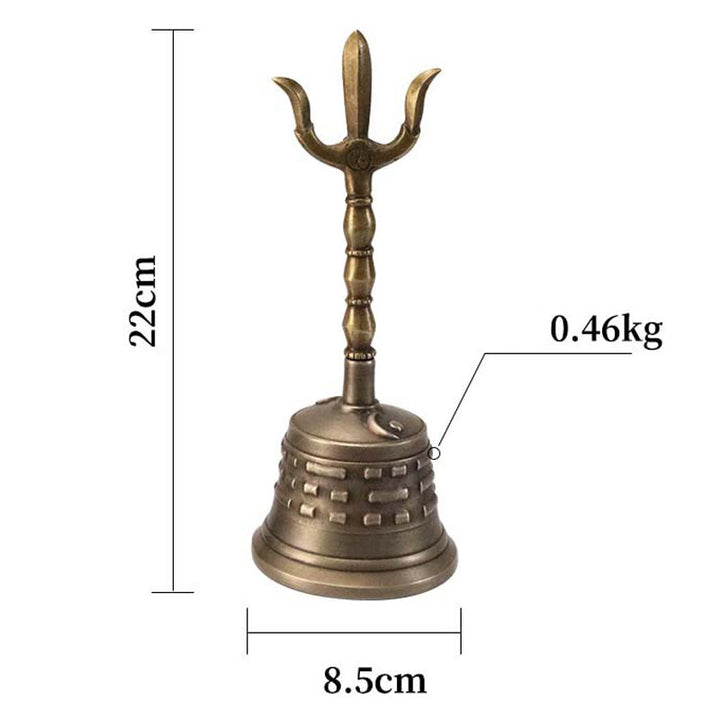 Buddha Stones Ręcznie robione Tybetańskie Medytacje Dzwonek Wadżra Dorje Tykwa Yin Yang Miedź Oświecenie Dekoracja