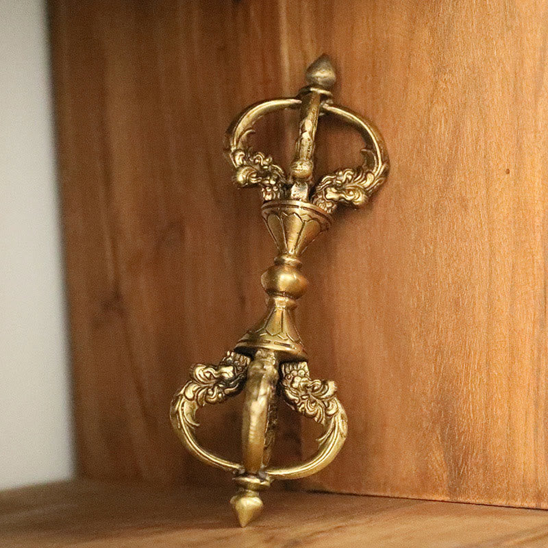 Buddha Stones Ręcznie Nepalskie Wadżra Dorje Duchowa Moc Miedź Metal Dekoracja Domu