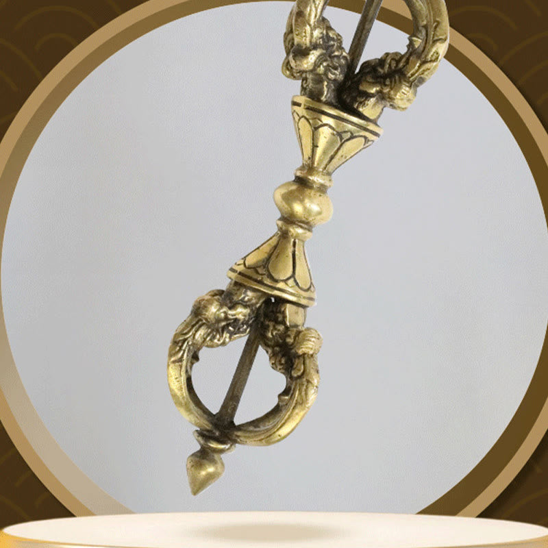 Buddha Stones Ręcznie Nepalskie Wadżra Dorje Duchowa Moc Miedź Metal Dekoracja Domu