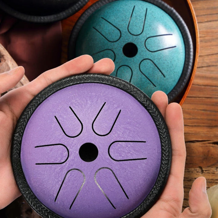 Bęben językowy ze stali Buddha Stones , dźwięk uzdrawiający, medytacja, zestaw perkusyjny do jogi, 6 nut, 5,5 cala