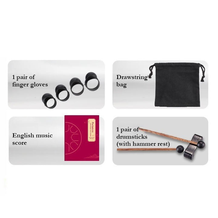 Bęben językowy ze stali Buddha Stones , dźwięk uzdrawiający, medytacja, zestaw perkusyjny do jogi, 6 nut, 5,5 cala