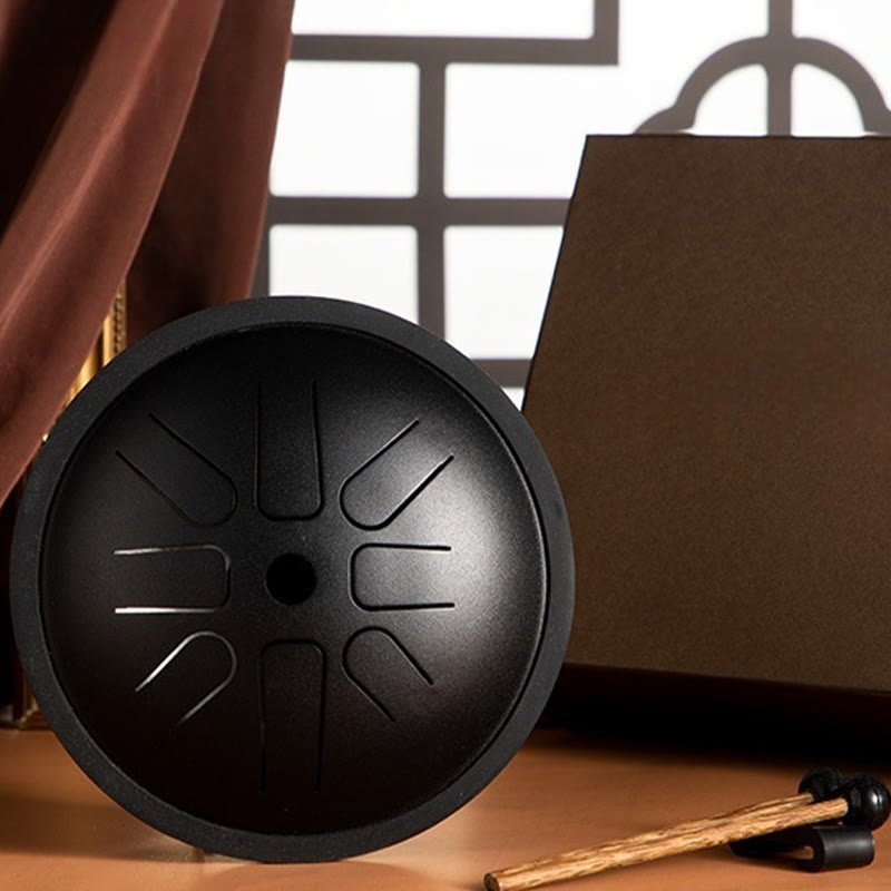 Bęben językowy ze stali Buddha Stones , dźwięk uzdrawiający, joga, medytacja, zestaw perkusyjny, 8 nut, 6-calowy instrument perkusyjny