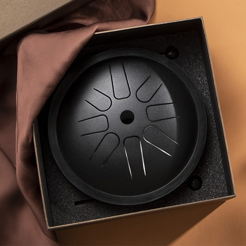 Bęben językowy ze stali Buddha Stones , dźwięk uzdrawiający, joga, medytacja, zestaw perkusyjny, 8 nut, 6-calowy instrument perkusyjny