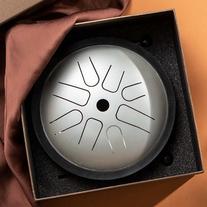 Bęben językowy ze stali Buddha Stones , dźwięk uzdrawiający, joga, medytacja, zestaw perkusyjny, 8 nut, 6-calowy instrument perkusyjny