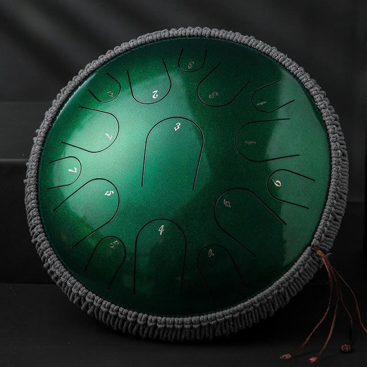 Bęben językowy ze stali Buddha Stones , dźwięk uzdrawiający, medytacja uważności, zestaw perkusyjny, 15 nut, 14-calowy instrument perkusyjny