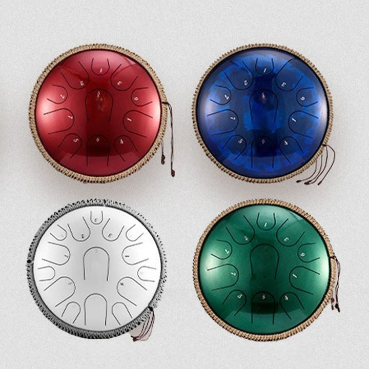 Bęben językowy ze stali Buddha Stones , dźwięk uzdrawiający, medytacja uważności, zestaw perkusyjny, 15 nut, 14-calowy instrument perkusyjny