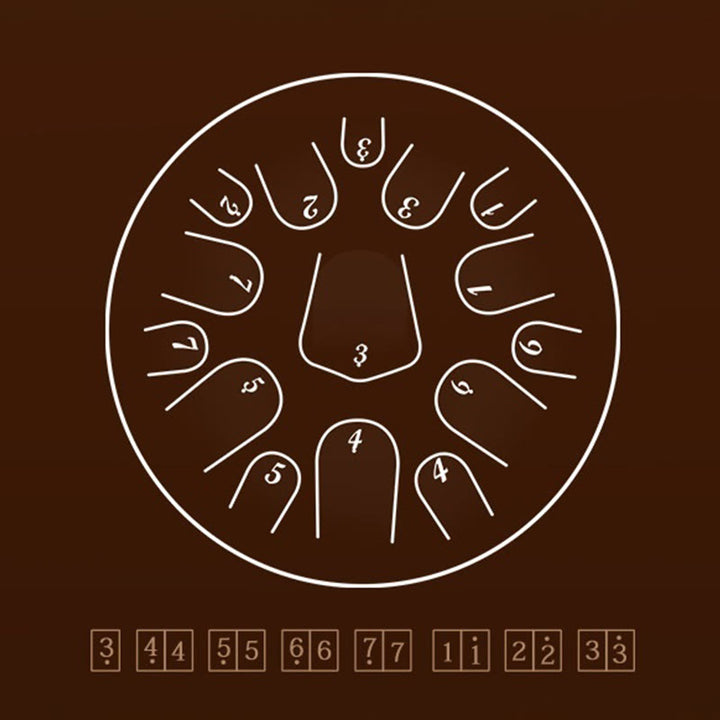 Buddha Stones Steel Tongue Drum Sound Healing Meditation Drum Kit 13 Nut 12-calowy instrument perkusyjny