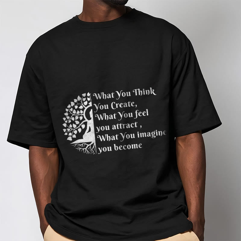 Koszulka z nadrukiem Buddha Stones Half-medytacja Drzewo Buddy - image 6