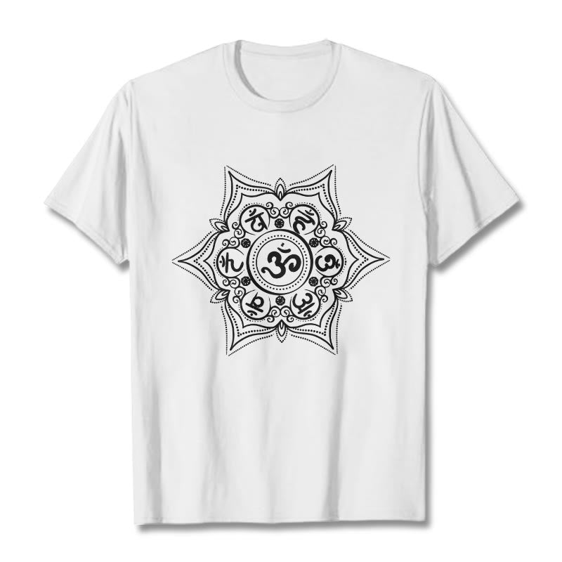 Buddha Stones Kamienie Mandala Om Mani Padme Hum - Biały - 2XL - image 8