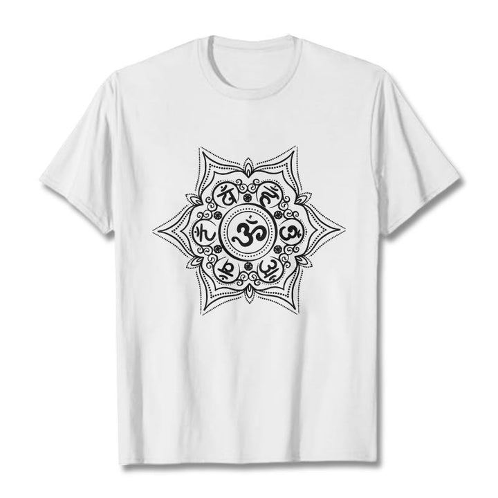 Buddha Stones Kamienie Mandala Om Mani Padme Hum - Biały - 2XL - image 8