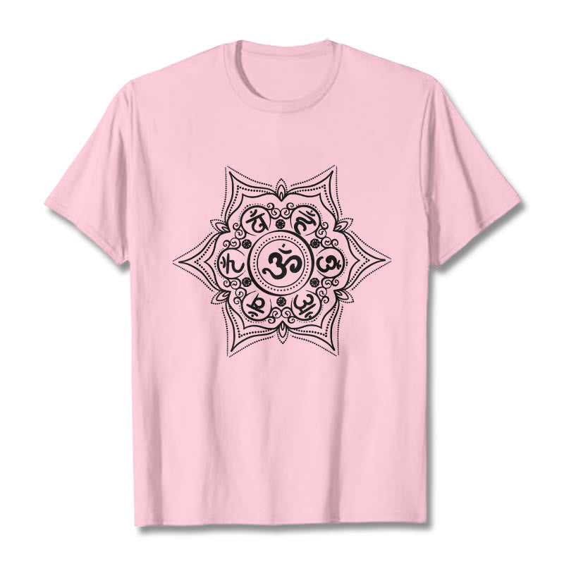 Buddha Stones Kamienie Mandala Om Mani Padme Hum - Jasnoróżowy - 2XL - image 13