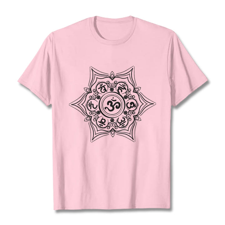 Buddha Stones Kamienie Mandala Om Mani Padme Hum - Jasnoróżowy - 2XL - image 13