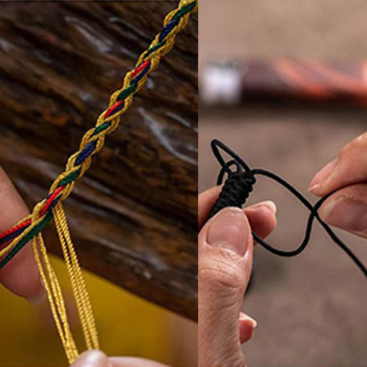 Bransoletka szczęścia z Buddha Stones buddyjskich z kości wielbłąda i miedzi z czerwonego agatu