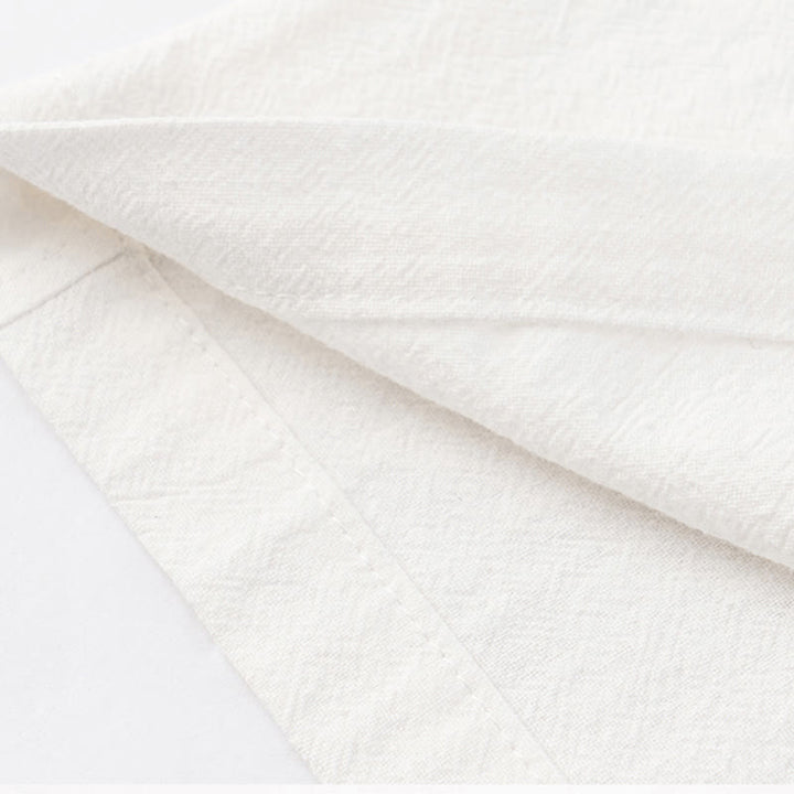 Buddha Stones Casual 2 sztuki Czystego Koloru Pół Guzika Projekt Koszula Spodnie Ściągane Męski Zestaw Tkanin Do Medytacji Z Kieszeniami