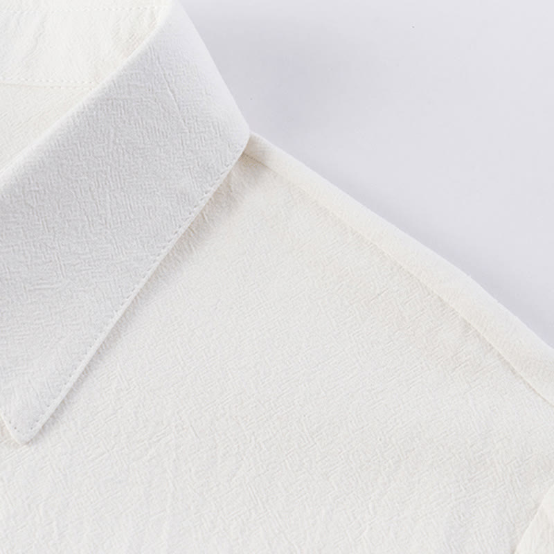 Buddha Stones Casual 2 sztuki Czystego Koloru Pół Guzika Projekt Koszula Spodnie Ściągane Męski Zestaw Tkanin Do Medytacji Z Kieszeniami