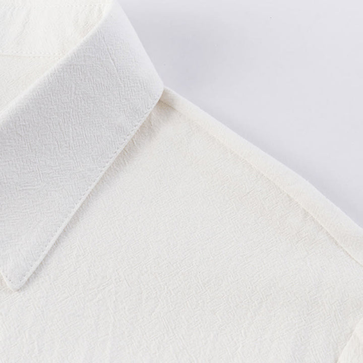 Buddha Stones Casual 2 sztuki Czystego Koloru Pół Guzika Projekt Koszula Spodnie Ściągane Męski Zestaw Tkanin Do Medytacji Z Kieszeniami