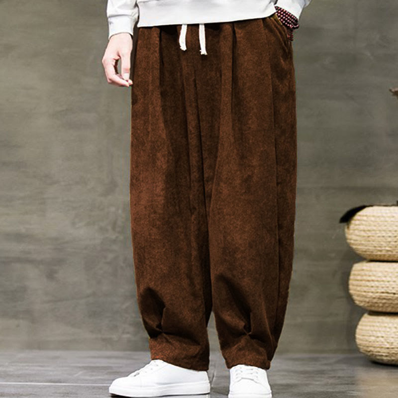 Spodnie męskie Buddha Stones Casual Plain Cotton Bloomer z kieszeniami - image 36