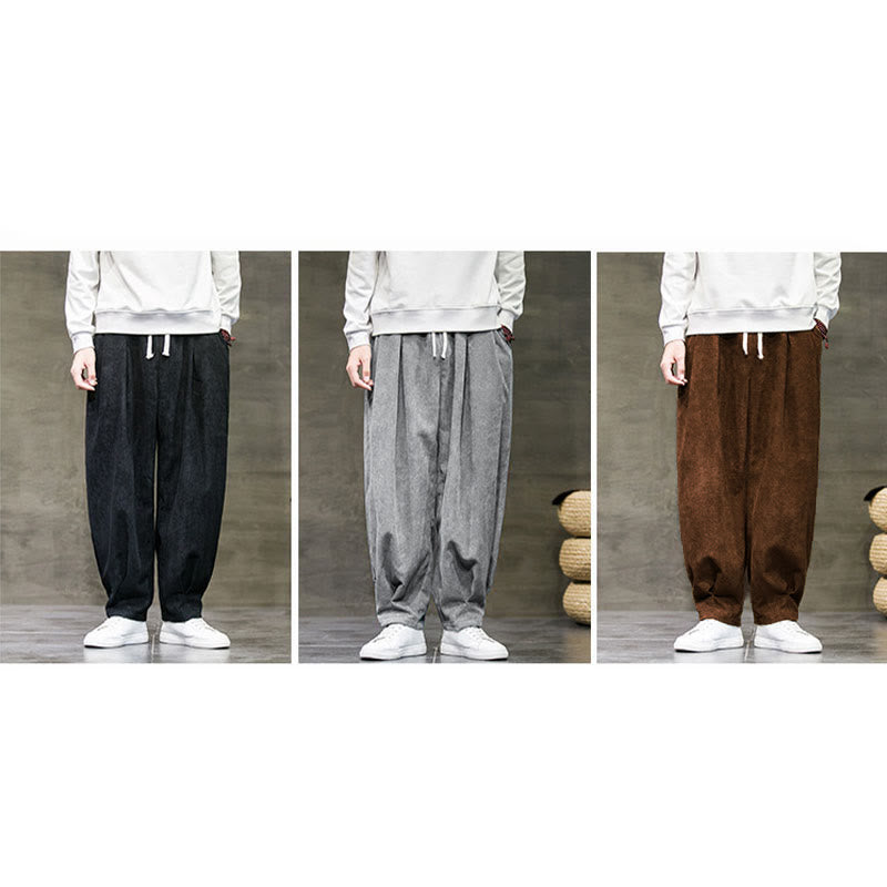 Spodnie męskie Buddha Stones Casual Plain Cotton Bloomer z kieszeniami - image 42