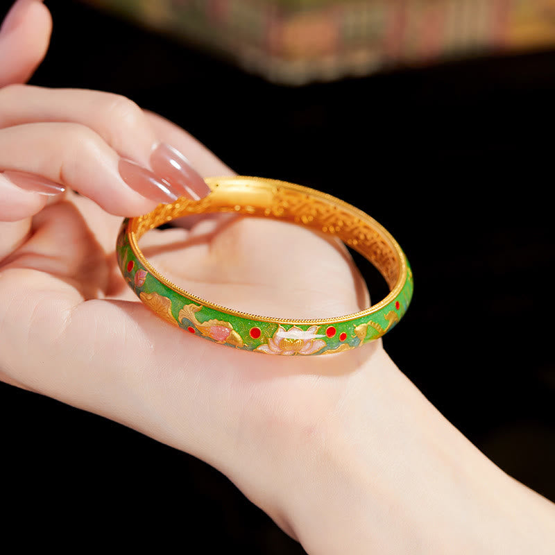 Buddha Stones 999 Srebro Sterling Ryba Koi Lotos Pusty Projekt Bransoletka Bogactwo Bransoletka 2.28 IN (58 MM)