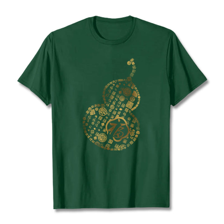 Koszulka z nadrukiem Buddha Stones Gourd Fu Charakter T-shirt - ForestGreen - 2XL - image 11