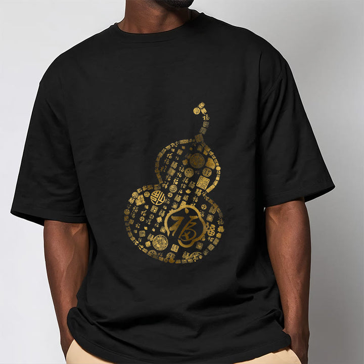 Koszulka z nadrukiem Buddha Stones Gourd Fu Charakter T-shirt - image 2