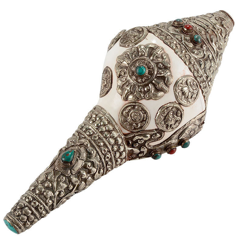 Tybetańska naturalna muszla Shankha Conch Shell Seashell Wealth szczęśliwa dekoracja domu