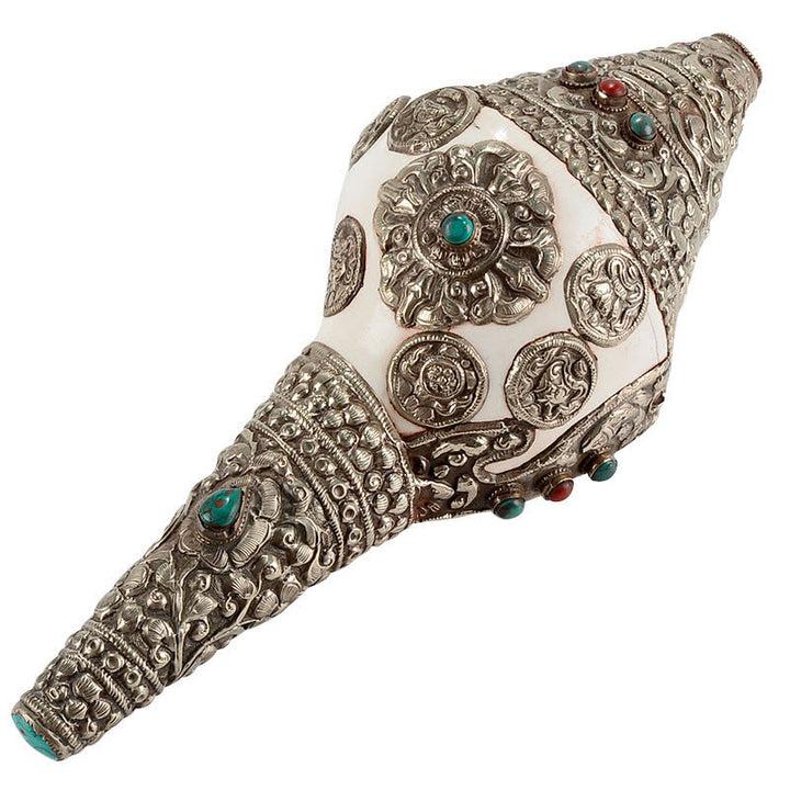 Tybetańska naturalna muszla Shankha Conch Shell Seashell Wealth szczęśliwa dekoracja domu