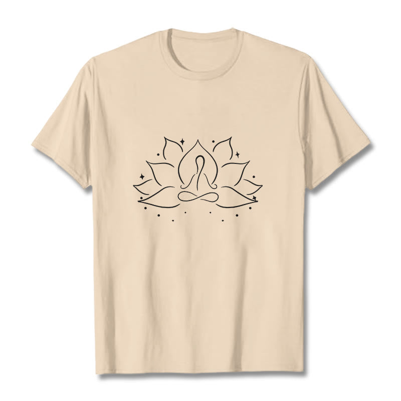 Koszulka z nadrukiem Buddha Stones Lotosu Medytacyjna Pozycja Jogi T-shirt - For - 2XL - image 11